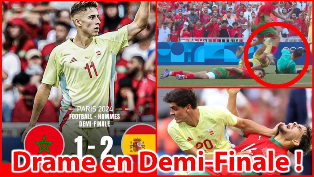 JO Paris 2024 : Scène dramatique l’arbitre remplacé après une terrible blessure Maroc - Espagne...