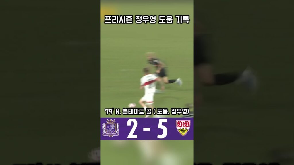 정우영 도움 (프리시즌) #축구