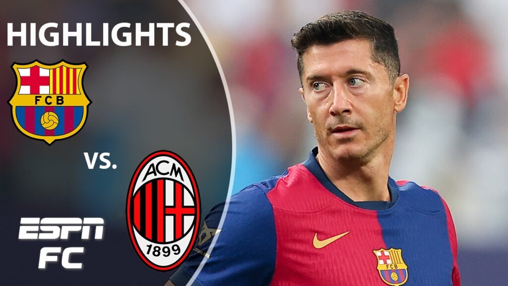 Robert Lewandowski & Christian Pulisic PUT ON A SHOW ‼️ Barcelona vs. AC Milan Highlights | ESPN FC