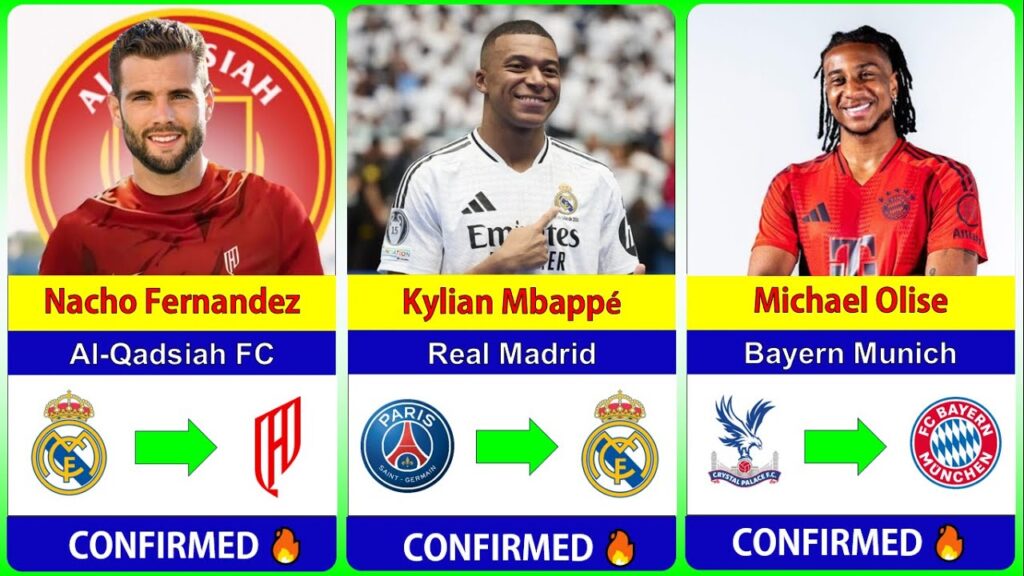 100 CONFIRMED Summer Transfers 2024 | 🔥😱 Kylian Mbappé, Nacho Fernandez, Michael Olise, David Raya.. 100 CONFIRMED Summer Transfers 2024 | 🔥😱 Kylian Mbappé, Nacho Fernandez, Michael Olise, David Raya..