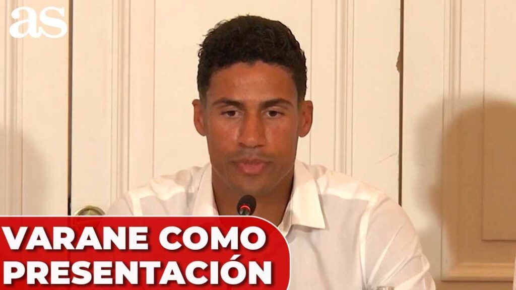 RAPHAEL VARANE dice ESTO de su EXPERIENCIA en REAL MADRID Y UNITED en su presentación con el COMO.