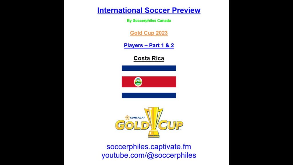Costa Rica Squad -  Gold Cup 2023 Players – Full-length Version