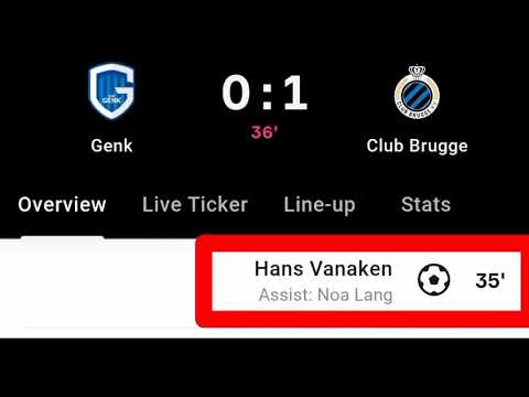 Hans Vanaken Goal Vs Genk | Genk Vs Club Brugge | 0-1 |