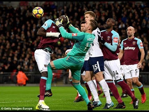 Keeper Adrian mistakes Cheikhou Kouyate's head for the ball