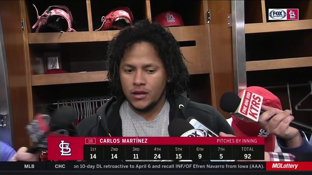 Carlos Martínez: "I feel very comfortable with all my pitches"