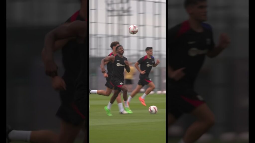 Ansu having FUN out here 🕺⚽️ #fcbarcelona #shorts #ansufati