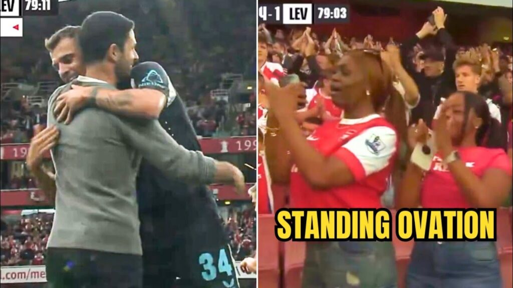 😍 Granit Xhaka Gets Standing Ovation & Hug From Mikel Arteta on his Arsenal Return 😢 | Fans Reaction