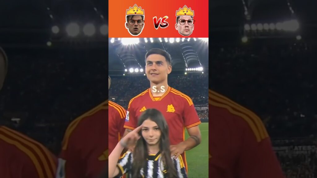 Dusan Vlahovic and Dybala The children who celebrate the goals of the football players are very cute