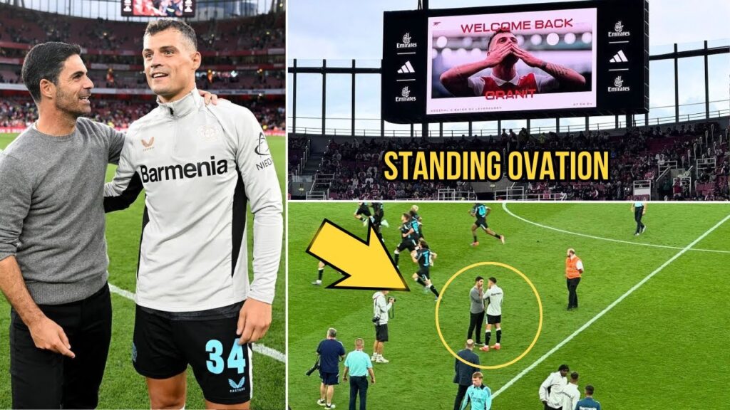 Granit Xhaka Standing Ovation From Arsenal Fans During Friendly Match vs Bayer Leverkusen