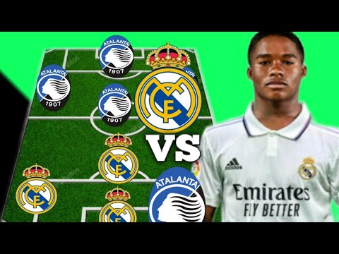Real Madrid vs Atlanta possible lineups with formation 4-3-4 #lineups #sports #realmadridfc
