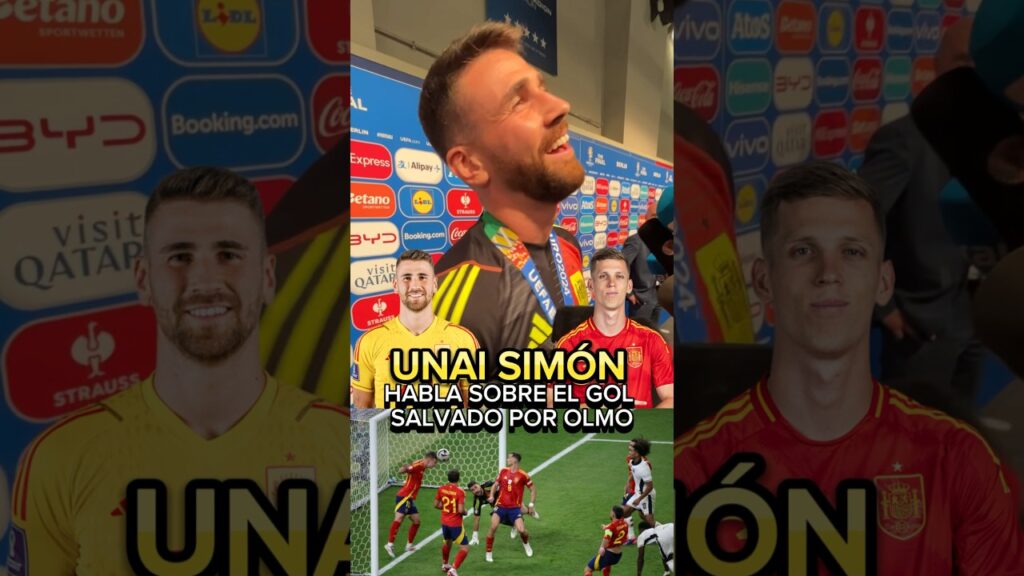 UNAI SIMÓN HABLA sobre la SALVADA de DANI OLMO #Futbol #DaniOlmo #Eurocopa #España #Deportes
