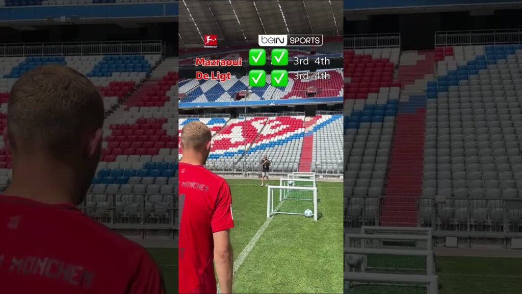 💥 4 Goals Challenge⚡️ Noussair Mazraoui 🆚 Matthijs De Ligt  #Shorts