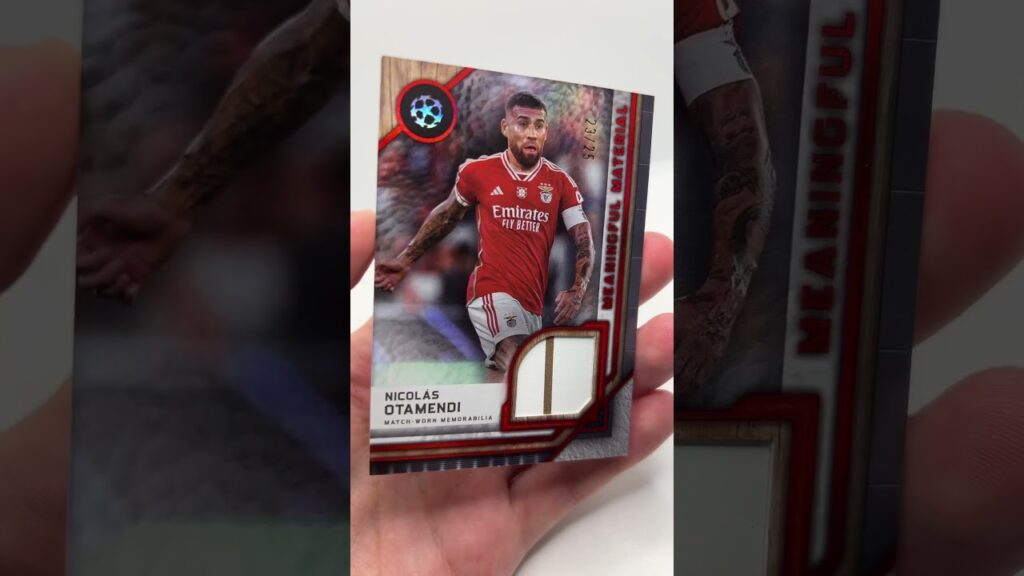 The first time Nicolas Otamendi has Match-Worn Mem Cards