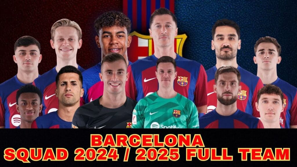 BARCELONA SQUAD 2024/2025 FULL TEAM #barcelona #laligasantander #lamineyamal #pedri #gavi #balde