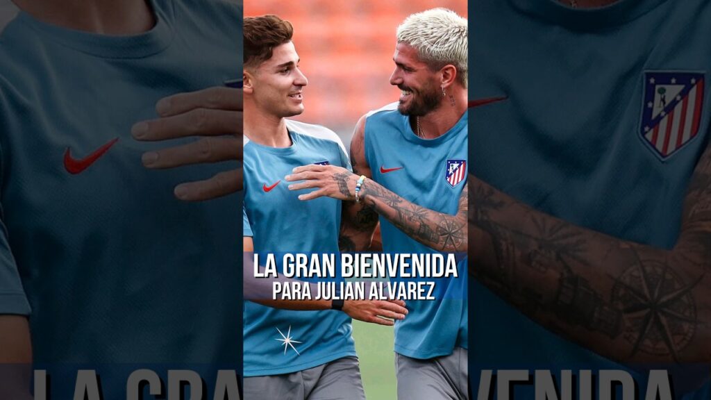 Rodrigo De Paul le dio la gran bienvenida a su amigo Julian Alvarez en el Atlético Madrid 😍