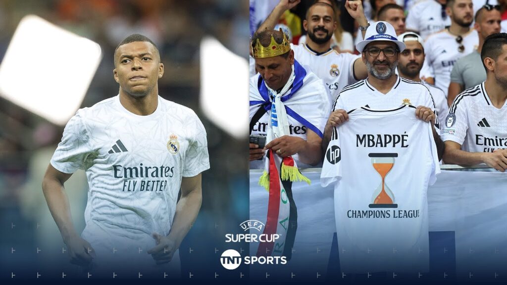Real Madrid's Kylian Mbappe WALKS OUT for Los Blancos for the first time in UEFA Super Cup debut 🔥