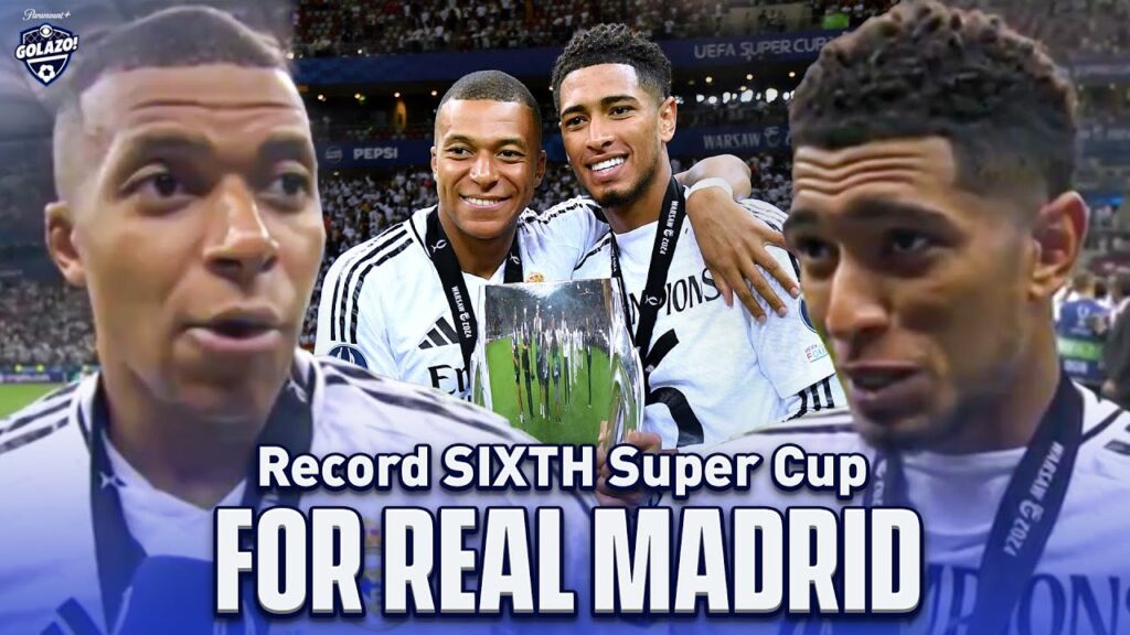 Kylian Mbappe & Jude Bellingham speak after Real Madrid WIN the UEFA Super Cup | CBS Sports Golazo