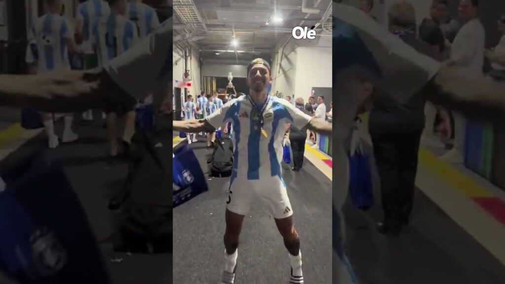 🔝🏆 ¡Nicolás Otamendi mostró cómo se fueron del Hard Rock Stadium los campeones de América!