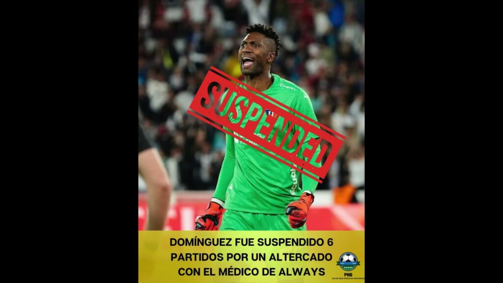 Conmebol sancionó 6 partidos al histórico Alexander Domínguez.
