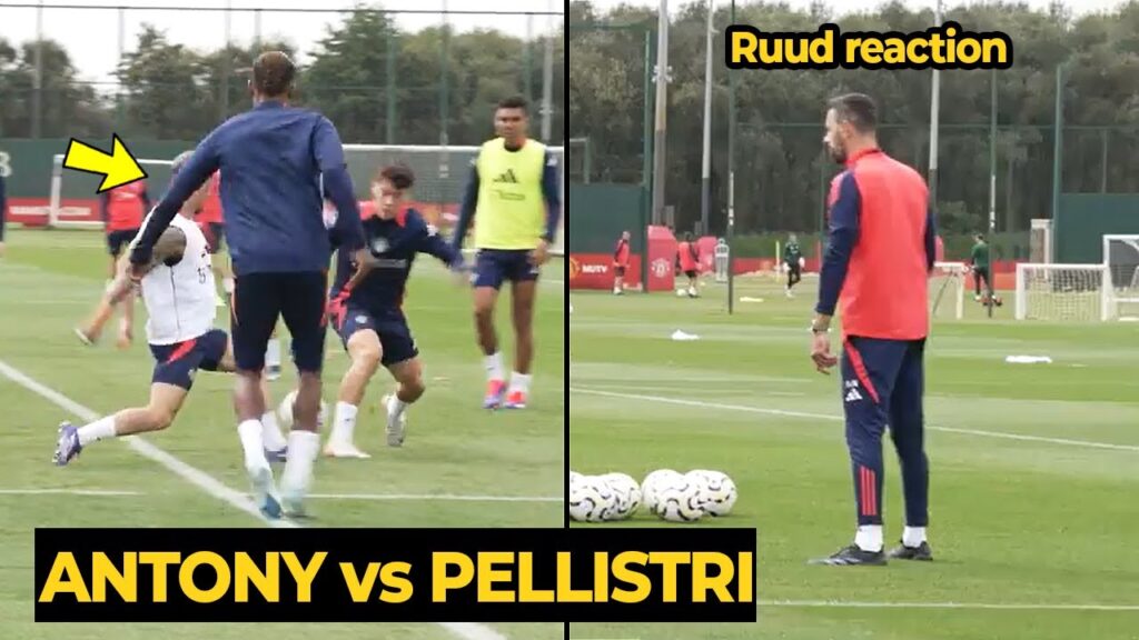 Van Nistelrooy's reaction when Antony dueled with Pellistri in training ahead Fulham | Man Utd News