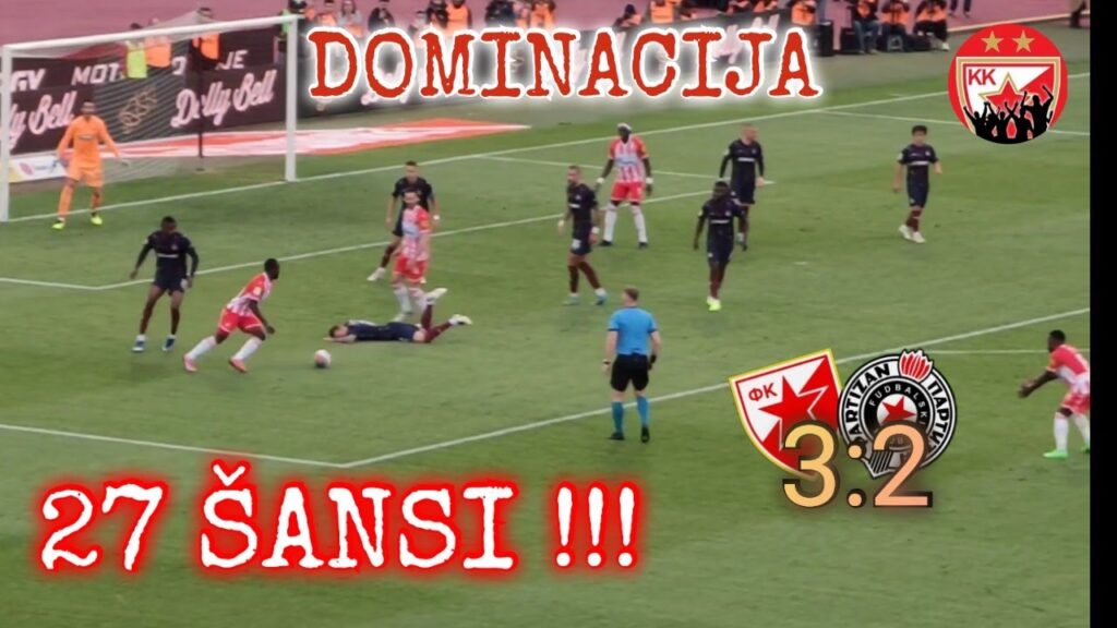 Crvena zvezda Partizan 3-2 gol šanse