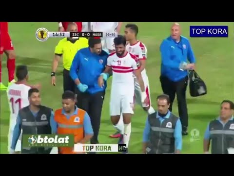 لحظه اصابه فرجاني ساسي امام حسنيه اكادير