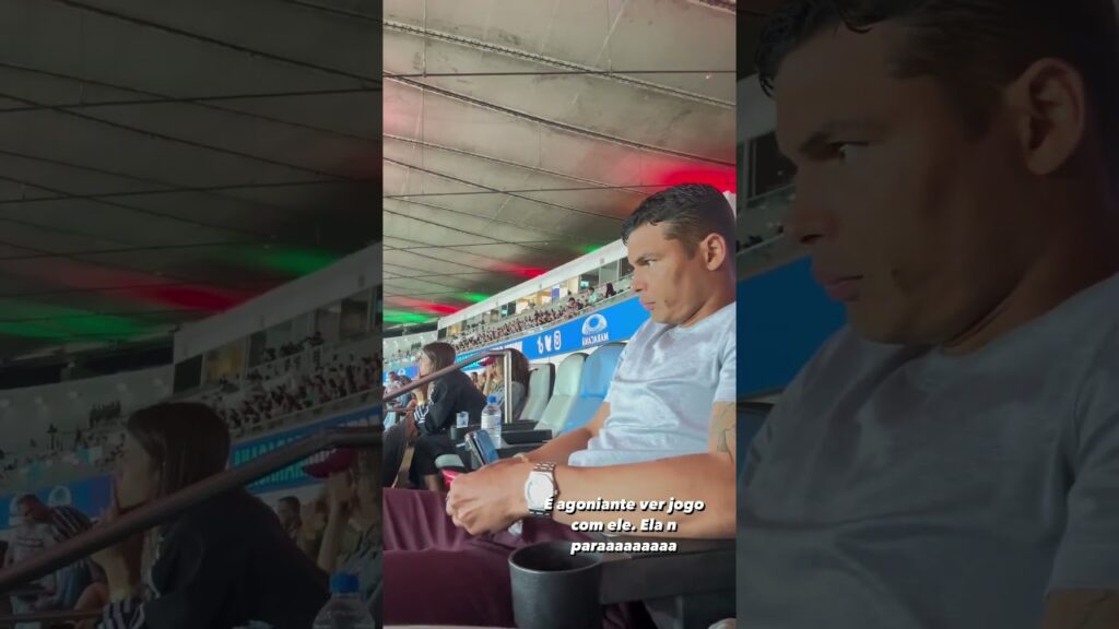 Thiago Silva não ficou feliz assistindo a Fluminense x Internacional | (via @bellesilva) #shorts