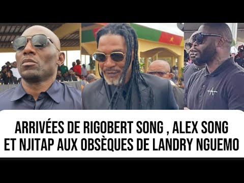 Arrivée de Rigobert Song , Alexandre Song et Geremi Njitap aux obsèques de Landry Nguemo