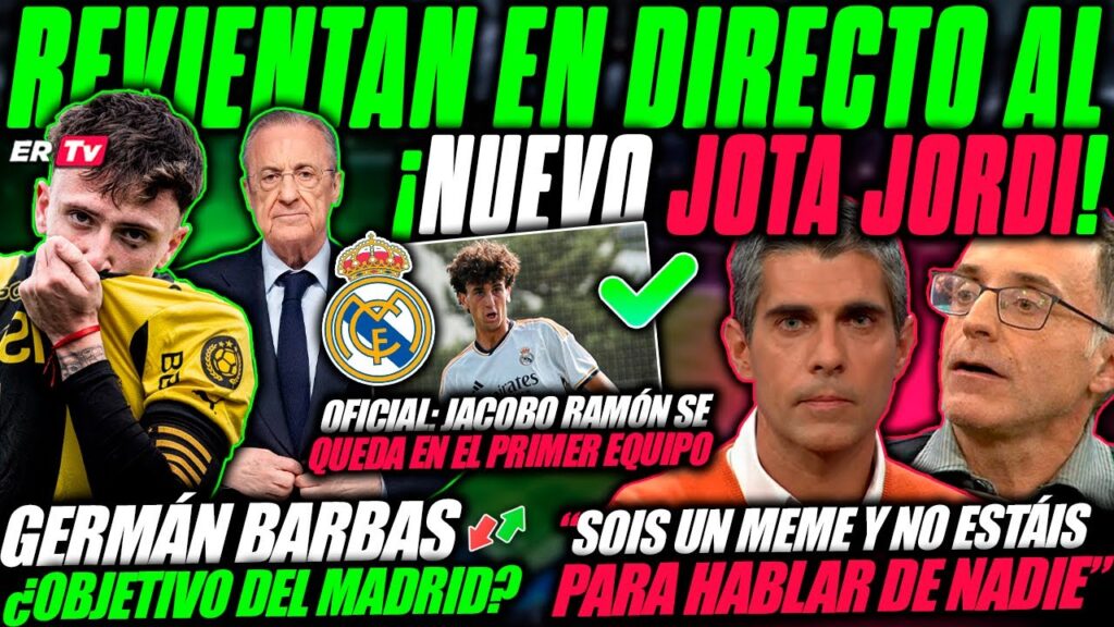 EL NUEVO JOTA JORDI ACUSA al REAL MADRID de MAL EQUIPO por NO TENER MÁS ESPAÑOLES y SALE ESCALDADO