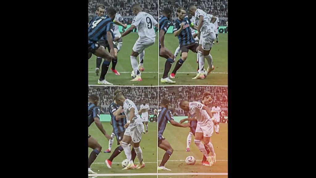 This meg by Kylian Mbappé on Marten de Roon