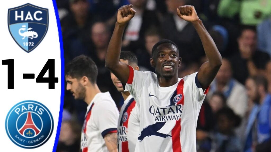 Le Havre vs PSG (1-4) Randal Kolo Muani Goal | All Goals and Extended Highlights
