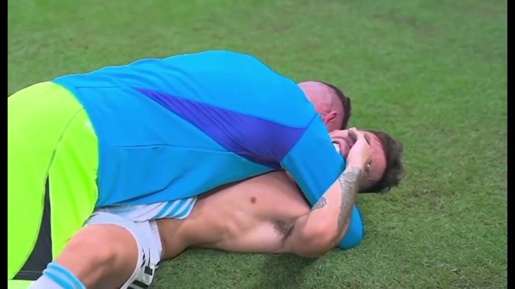 Gonzalo Montiel, 52 segundos de emoción tras consagrarse campeón mundial con la selección Argentina.