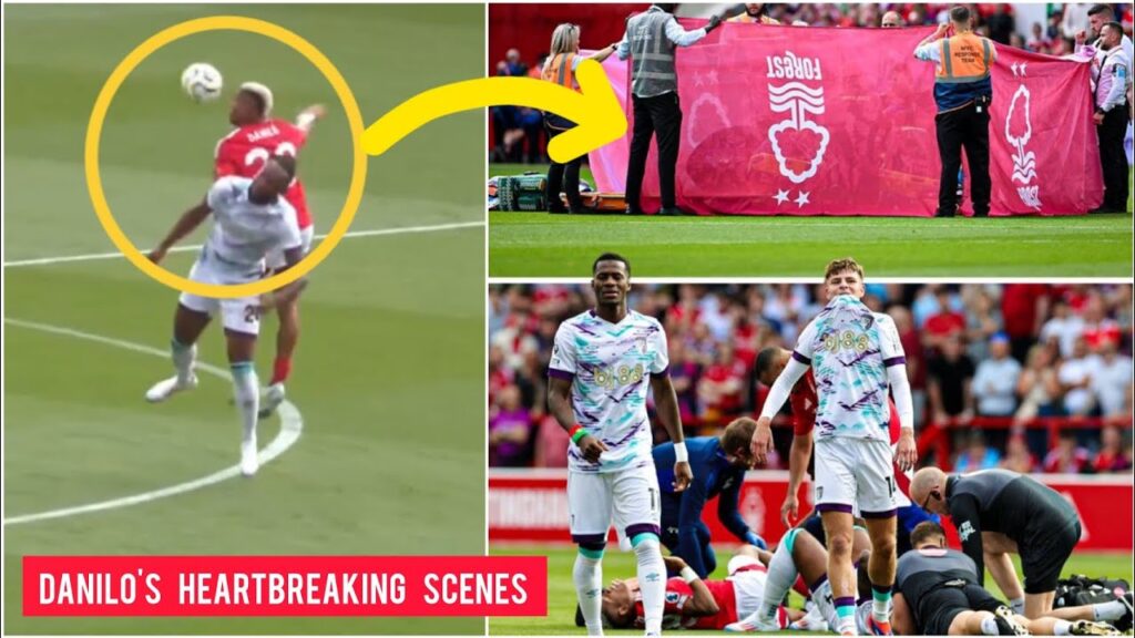 Nottingham Forest’s Danilo horrific injury stretchered off vs Bournemouth! Danilo injury news