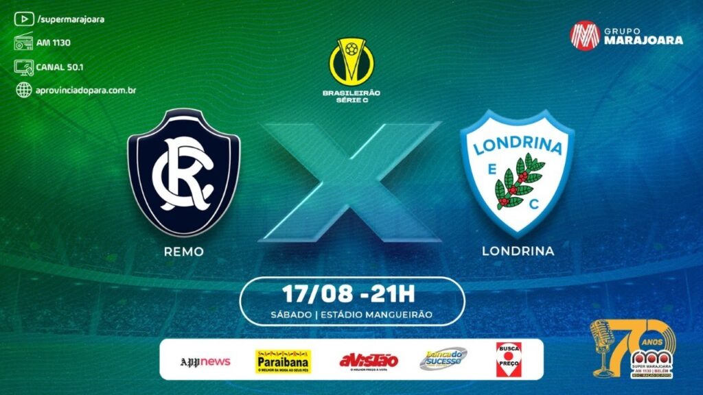 🔴 AO VIVO | REMO X LONDRINA ⚽ 17/08/24 | BRASILEIRÃO SÉRIE C