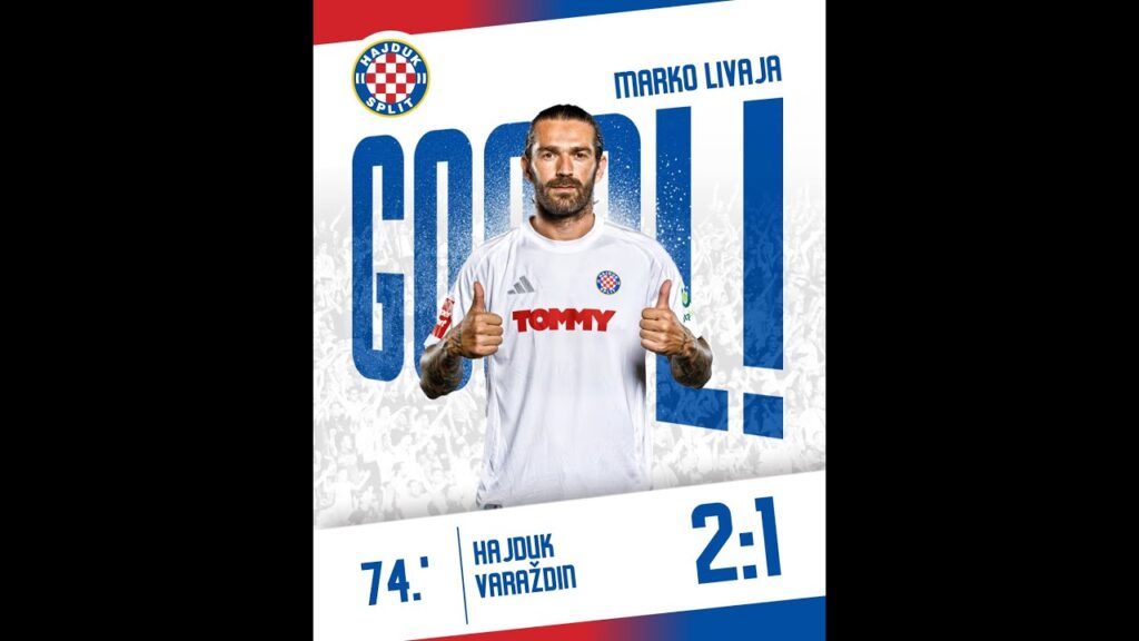 HAJDUK - VARAŽDIN 2:1 Livaja 74.