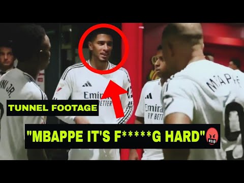 Jude Bellingham Frustrated in Tunnel With Kylian Mbappe, Vinicius jr! Tunnel Footage