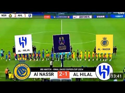 AlNassr V's AlHilal 2-1 Highlights Ronaldo Brace|Final SaudiSupercup#neymar#ronaldo#alnassr#alhilal