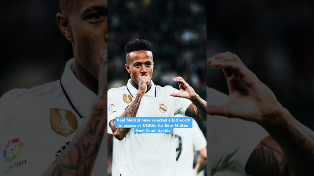 🚨 Real Madrid have rejected a bid €100m for Éder Militão from Saudi Arabia #footballshorts #shorts