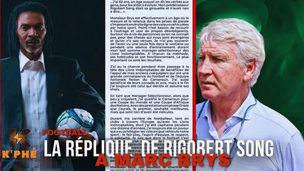 La réponse "très classe" de Rigobert Song à Marc Brys