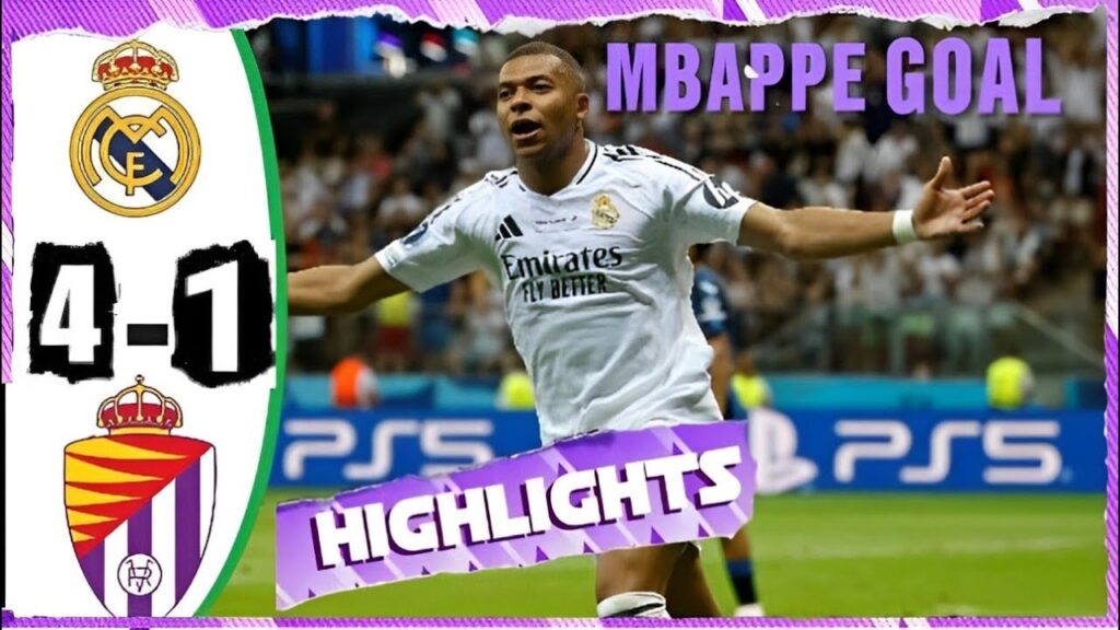 Real Madrid vs Real Valladolid 4-1 ALL GOALS AND FULL HIGHLIGHTS 2024 - Mbappe Goal ⚽