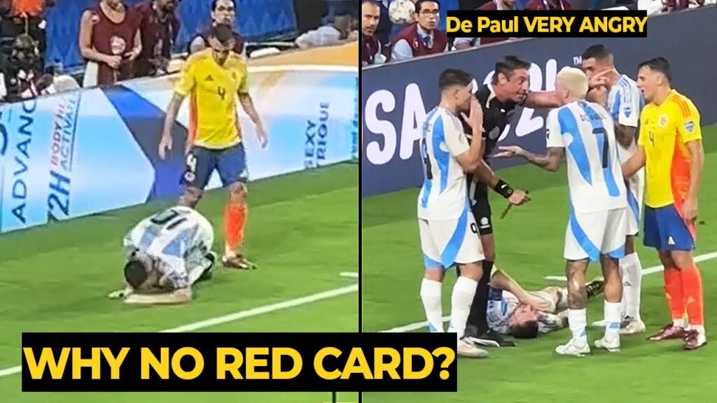 De Paul was VERY ANGRY after MESSI got crazy tackle from Colombia player | Football News Today