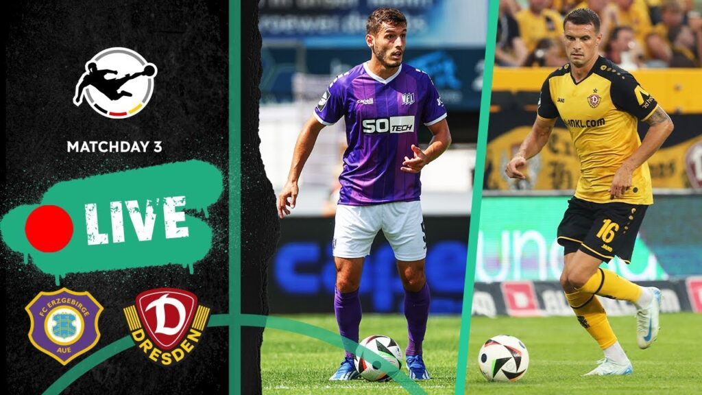 Erzgebirge Aue vs. SG Dynamo Dresden | LIVE | 3rd Division 2024/25