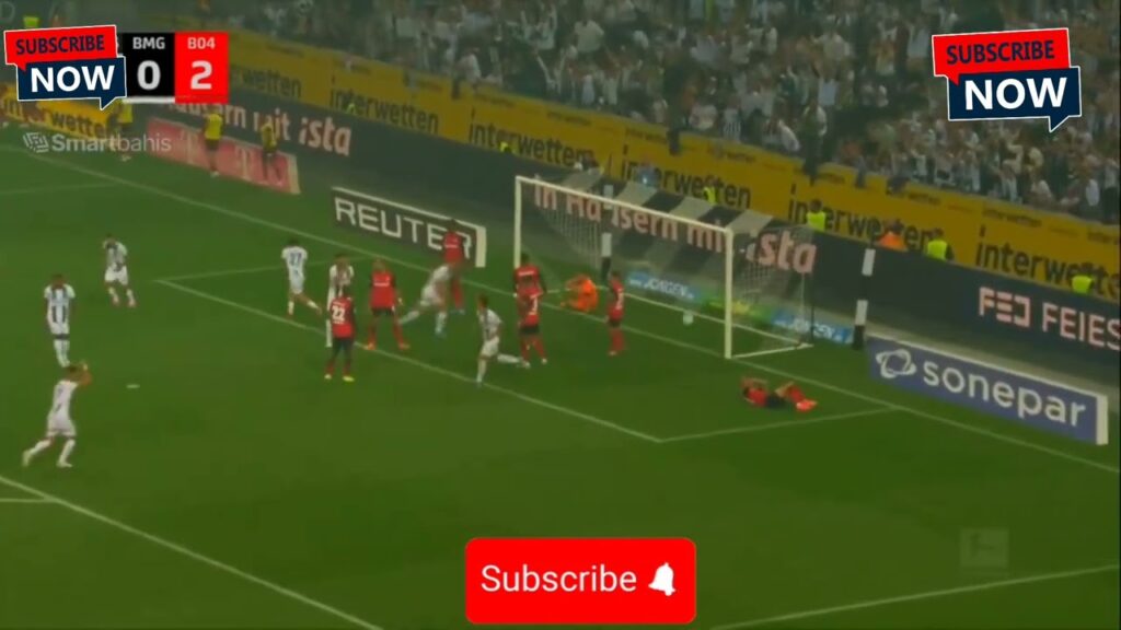 GOAL: Monchengladbach 1-2 Bayer Leverkusen | Nico Elvedi Scores