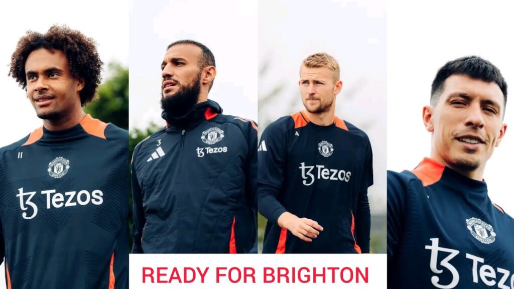 MANCHESTER UNITED PLAYERS LAST TRAINING AT CARRINGTON AHEAD OF BRIGHTON GAME