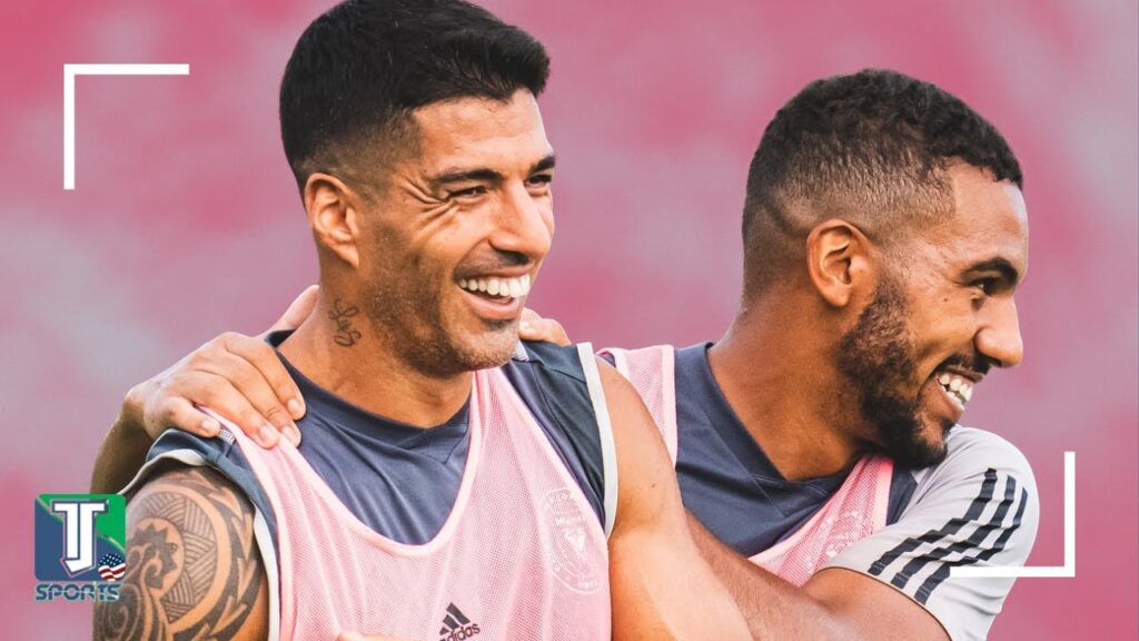 Luis Suarez and Inter Miami TRAIN prior to the CLASH against FC Cincinnati in the MLS