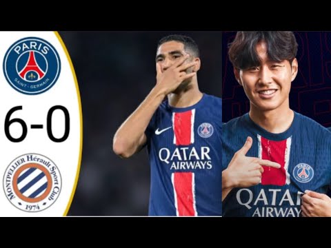 PSG vs. Montpellier 6-0 & Highlights Goals & Kang In Lee Goal vs. Montpellier & 23/08/2024