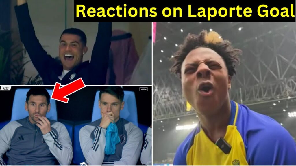 CRAZY! Reactions to Aymeric Laporte's Own Half Goal Ft Leo Messi, Cristiano Ronaldo, IShowSpeed 😱