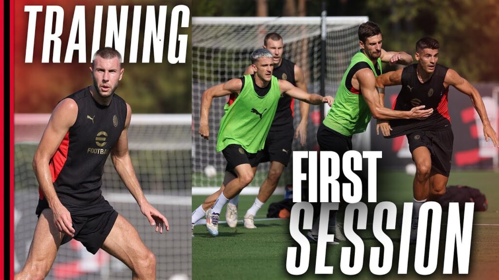 First time with the team for Morata and Pavlović 💪 | #DNACMilan