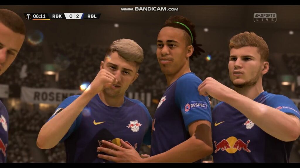 YUSSUF POULSEN GOAL RB LEIPZIG VS ROSENBORG TRONDHEIM EUROPA LEAGUE FIFA 19