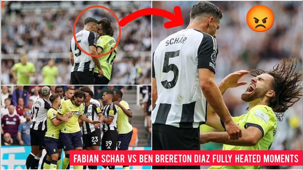 Newcastle's Fabian Schar red card for headbutting  Southampton's Ben Brereton Diaz